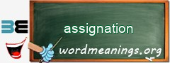 WordMeaning blackboard for assignation